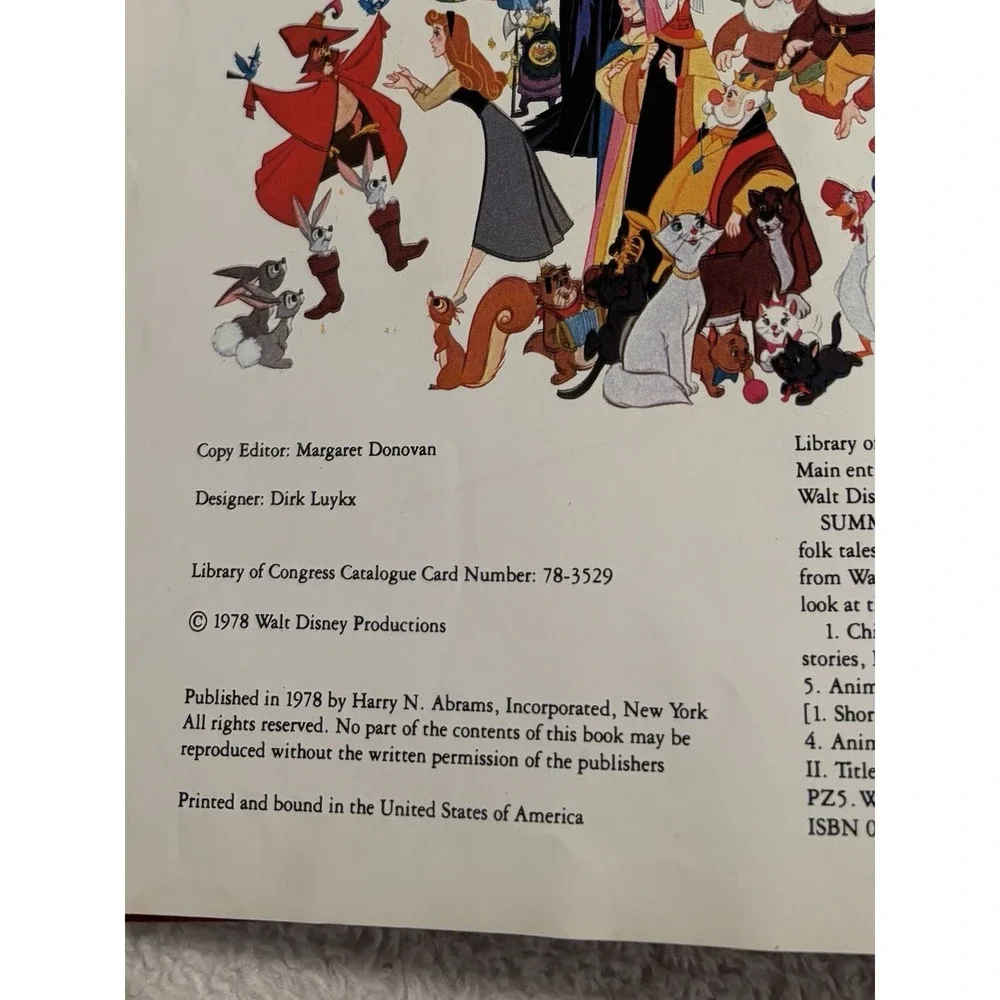 WALT DISNEY'S TREASURY OF CHILDREN'S CLASSICS Abrams 1978 Red Cover Hardcover